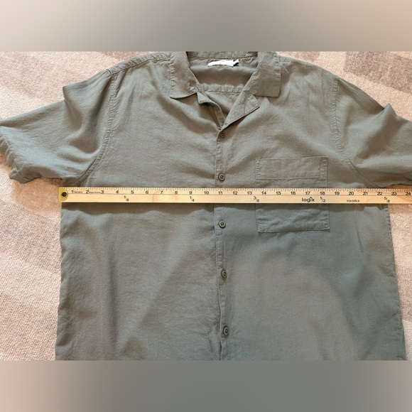Onia Men’s Air Linen Convertible Vacation Shirt Sage (Size L) - Picture 8 of 8